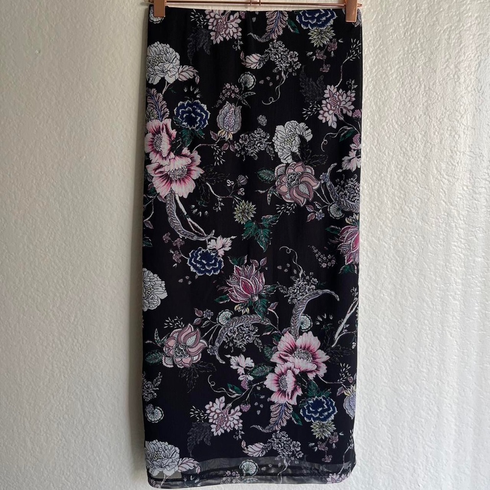 Mesh stretchy floral skirt